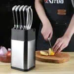 Black And Silver Knife Block 1