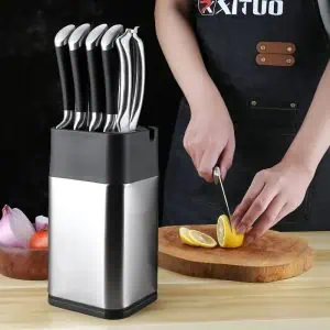 Black And Silver Knife Block 1
