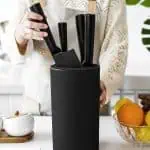 Black Knife Block Without Knives 2
