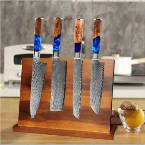 Magnetic Wood Knife Block 1